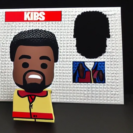 Image similar to Kanye West as a Lego minifigure