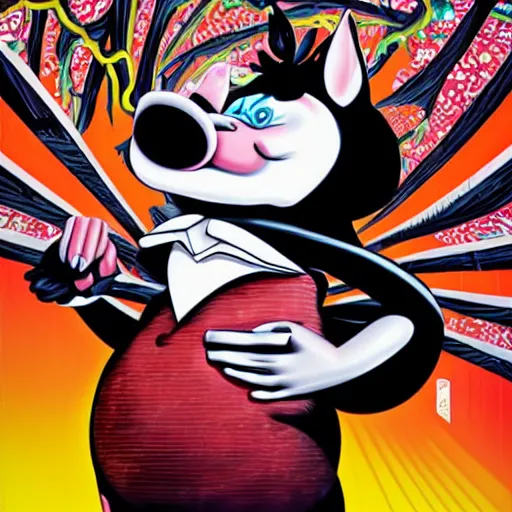 Image similar to Tristan Eaton, Porky Pig