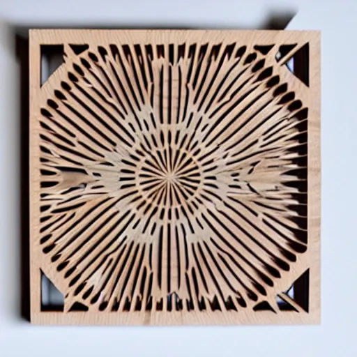 Image similar to layered lasercut wood