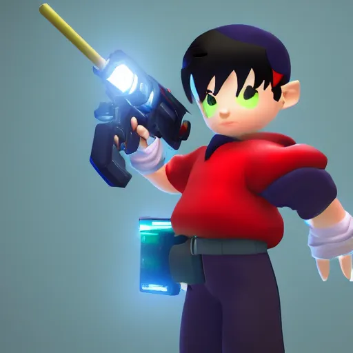 Prompt: ness as an overwatch character, 8 k, sfm