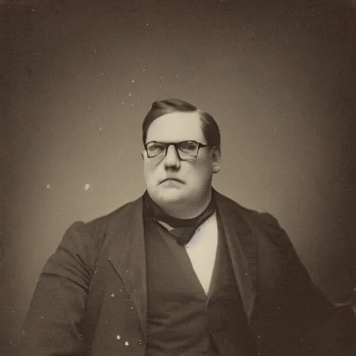 Image similar to real-life face portrait of Peter Griffin dramatic lighting late 1800s Daguerreian photo