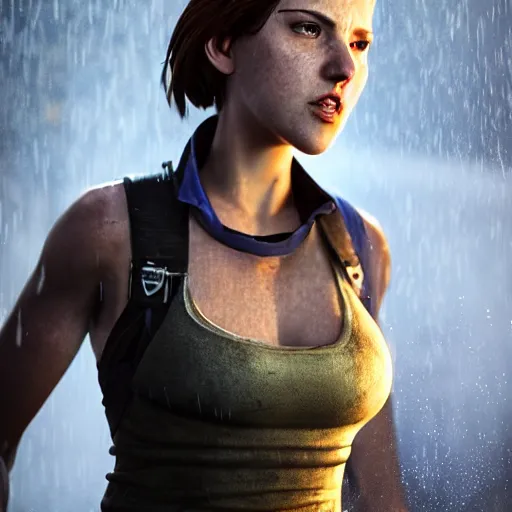 Prompt: Jill valentine in real life, face centered portrait, Confident, fog, rain, volumetric lighting, beautiful, golden hour, sharp focus, ultra detailed, cgsociety by Leesha Hannigan, Ross Tran, Thierry Doizon, Kai Carpenter,Ignacio Fernández Ríos