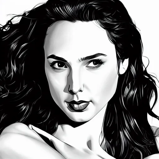 Prompt: gal gadot illustration by sakimichan