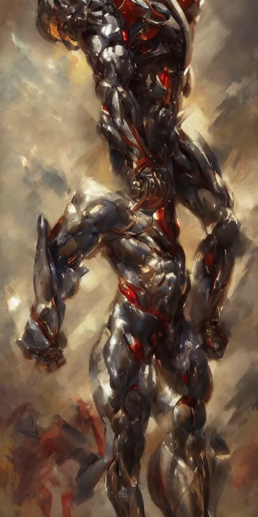 Image similar to muscular genos by daniel gerhartz, trending on art station