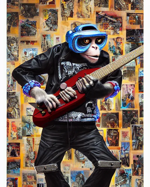 a portrait of an anthropomorphic cyberpunk monkey | Stable Diffusion ...