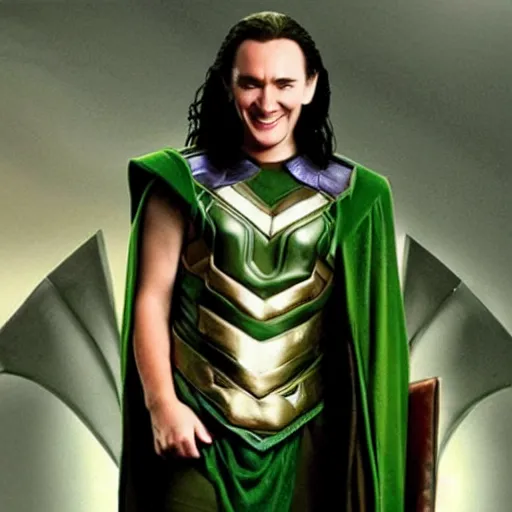 Image similar to young norm macdonald as Loki in Thor