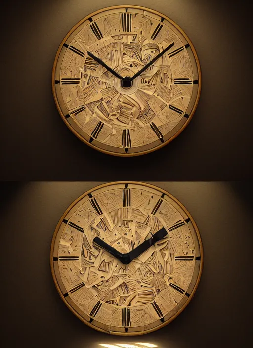 Image similar to the clocks made of men, au naturel, hyper detailed, digital art, trending in artstation, cinematic lighting, studio quality, smooth render, unreal engine 5 rendered, octane render, art style by klimt and nixeu and ian sprigger and wlop and krenz cushart