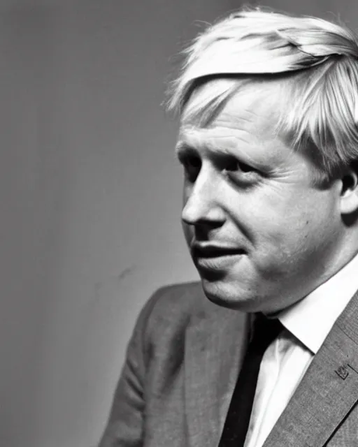 Prompt: a 1 9 6 0 s portrait of boris johnson