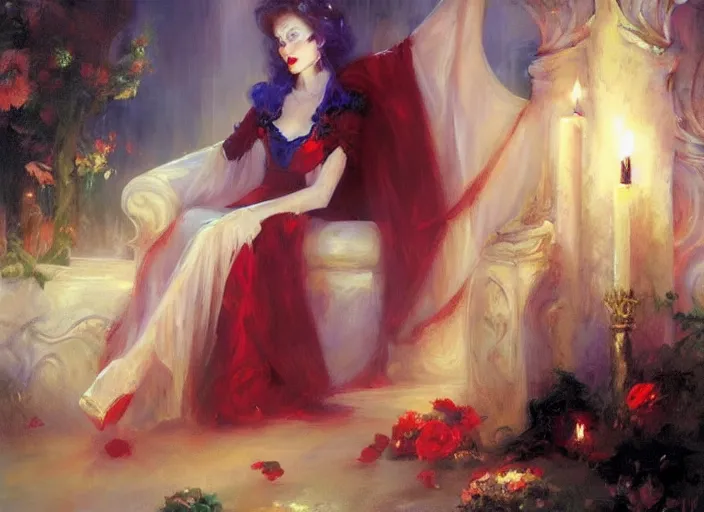 Prompt: vampire nobility by vladimir volegov and alexander averin and delphin enjolras and daniel f. gerhartz