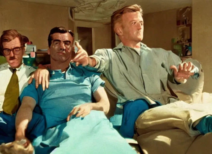 Image similar to a movie still from the 1955 musical Breaking Bad, in full technicolor, cinematic