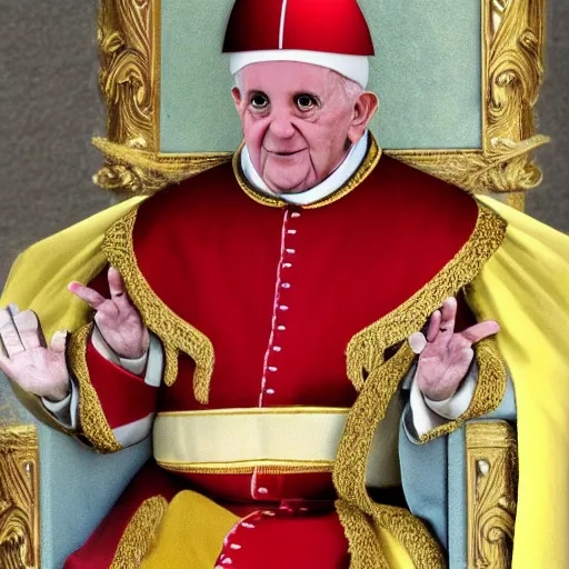 Image similar to pope jean paul ii as a muppet. highly detailed felt. hyper real photo. 4 k.