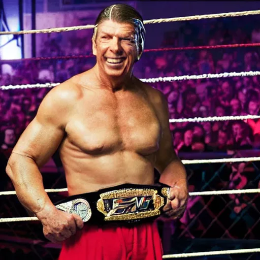 Prompt: WWE, Vince McMahon wearing a du-rag and the ECW Championship belt while eating a snow cone in front of a chainlink fence, photorealistic, dark, gritty, nu-metal, hardcore wrestling, highly detailed, hyperrealistic, barbed wire, rendered in Octane, rendered in Unreal engine, 4k, award-winning, ultra hd, intricate, digital painting