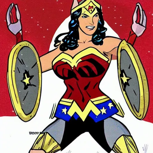 Prompt: wonder woman as an elf