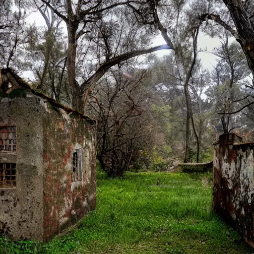 Prompt: beautiful land for the neglected damaged and abandoned by guilermo de toro, and stephen king