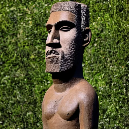 Image similar to Kanye moai head on easter Island