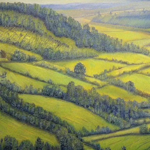 Image similar to intricate professional large format landscape painting of the czech countryside, highly detailed