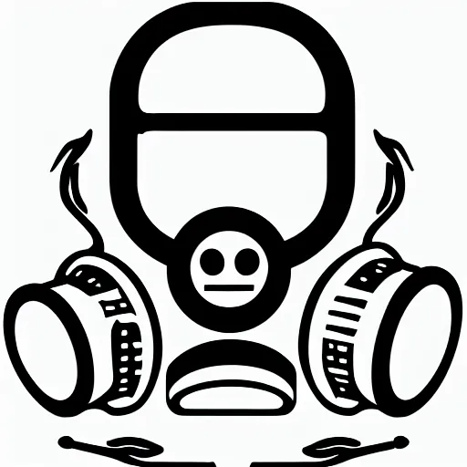 Prompt: emoji wearing a gas mask