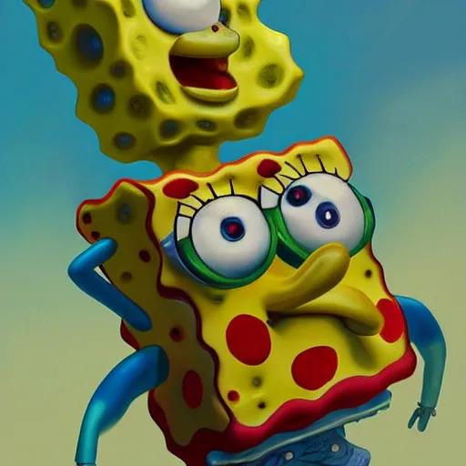 Prompt: spongebob, intricate, elegant, highly detailed, centered, grungy, digital painting, artstation, concept art, smooth, sharp focus, boris vallejo