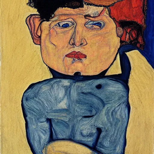 Image similar to trump by egon schiele