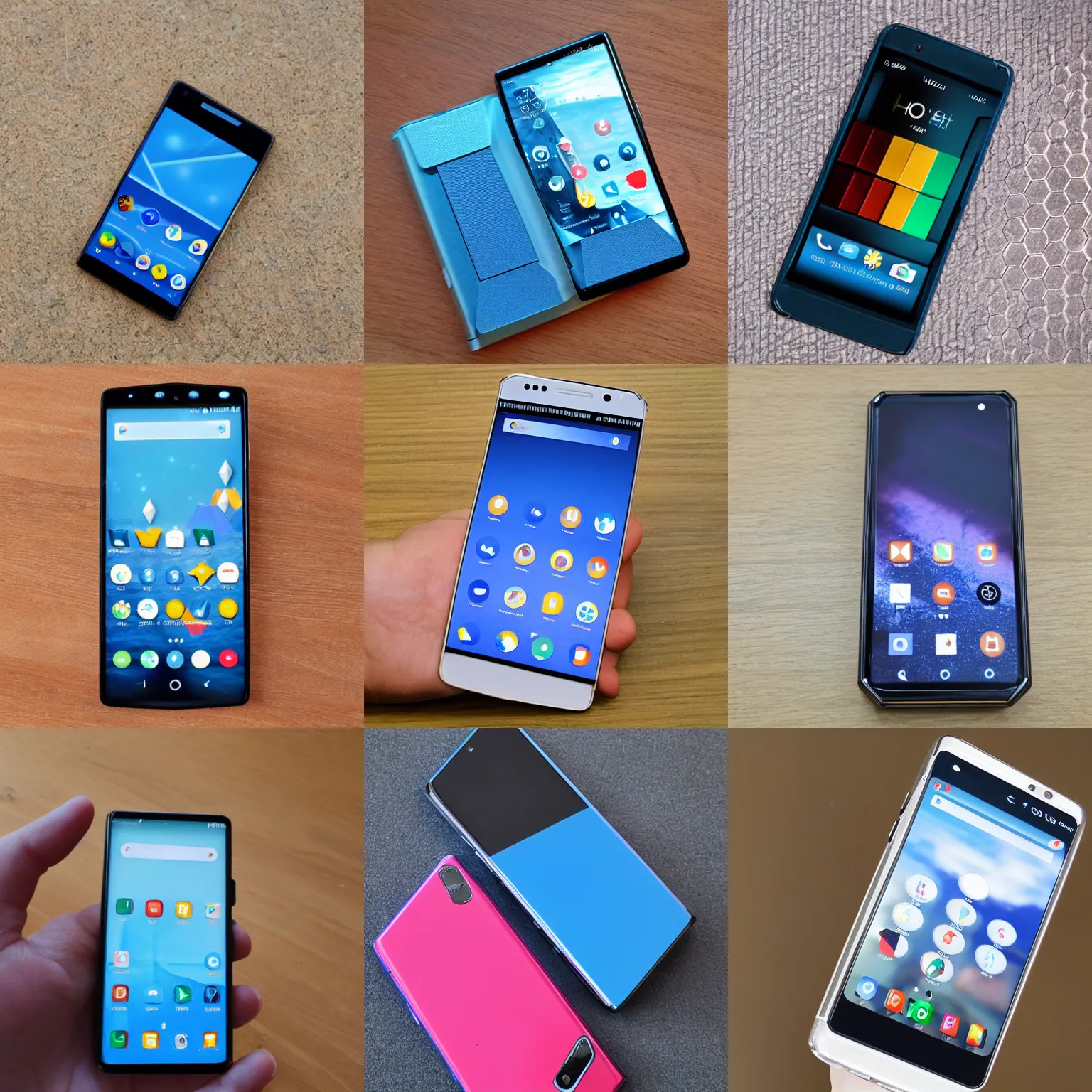 Prompt: review of hexagonal folding smartphone