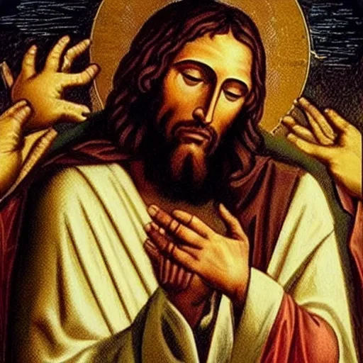 Image similar to facepalm jesus