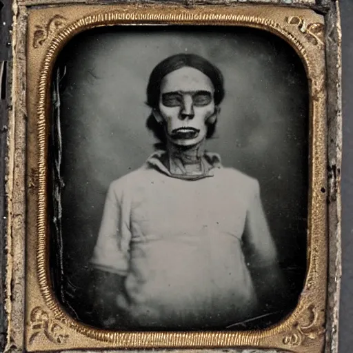 Image similar to tintype photo of a zombie