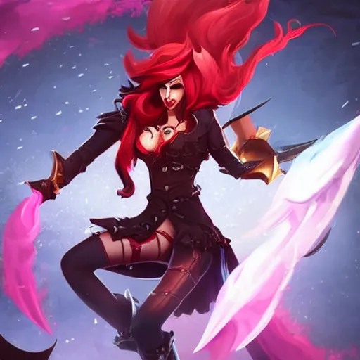 Image similar to the new league of legends skin for Miss Fortune is called Demon Pirate