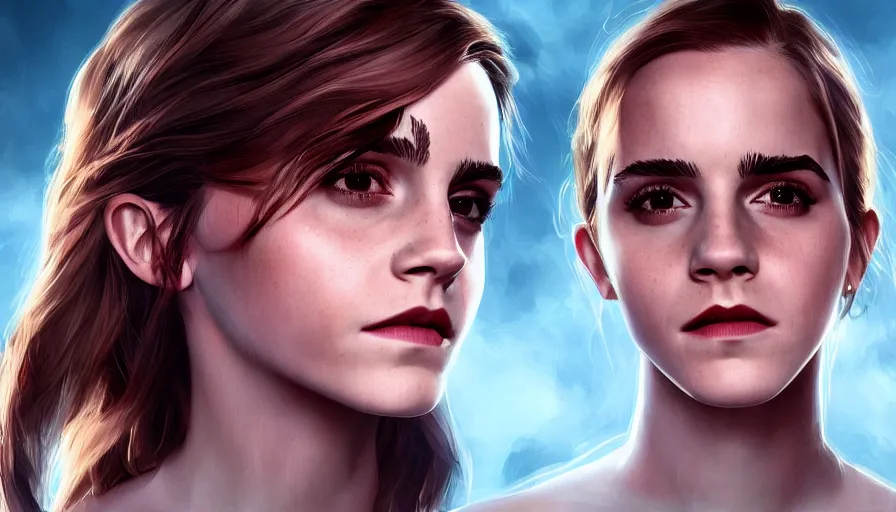 Prompt: Emma Watson is a vampire, hyperdetailed, artstation, cgsociety, 8k