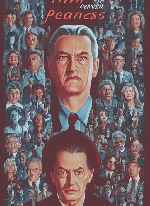 Image similar to twin peaks movie poster art by gervasio gallardo