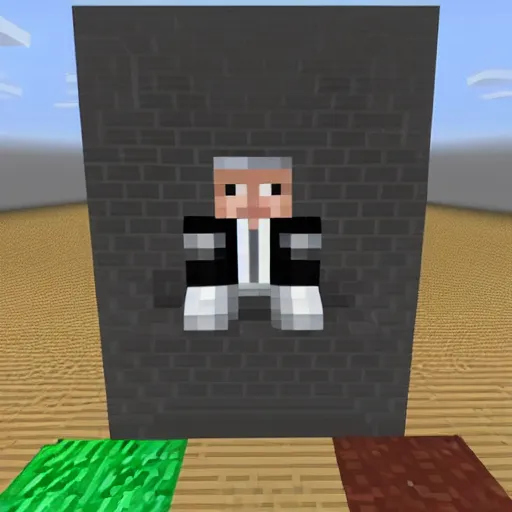 Image similar to vladimir putin in minecraft