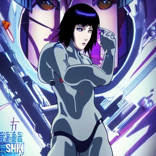 Prompt: Ghost in the Shell, GitS, perfect face, Major Motoko Kusanagi, style by Masamune Shirow