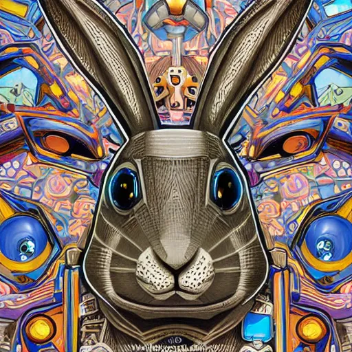 Image similar to rabbit robot, digital art, pokemon card, pokemon card, product - view, 2 - dimensional, 2 d, 4 k, insanely detailed and intricate, hypermaximalist, elegant, ornate, hyper realistic, super detailed