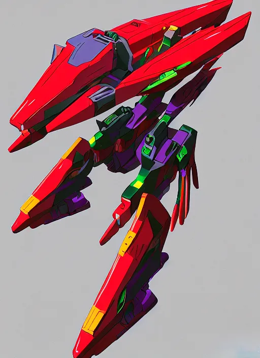 Image similar to isometric concept gundam macross evangelion, detailed hatching, diagram specifications notations, by alex pardee, 3 d cg, octane rendered, futuristic, 2 k aesthetic, 4 k, highly saturated colors