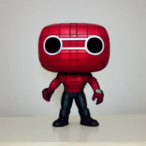 Image similar to red laser grid as a funko pop