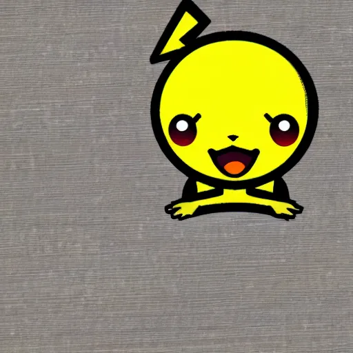 Prompt: a pikachu pog emoji