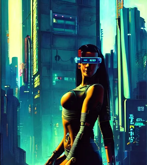 Image similar to a portrait of a cyberpunk person, Night City, cyberpunk 2077, very very coherent painting, 1979 OMNI Magazine Cover, street level neo-Tokyo in Cyberpunk 2077 style by Vincent Di Fate by mark arian by artgerm, 4k, 8k, HD, trending on artstation