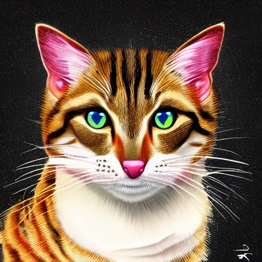 Prompt: Schrodinger cat, quantum mechanics, highly detailed, smooth, artstation, digital illustration