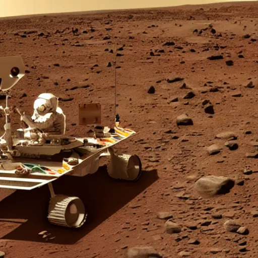 Image similar to extremely detailed photo of carl sagan in mars, detailed face