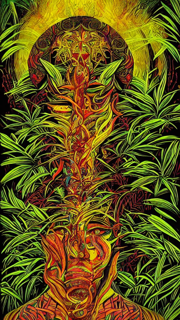 Image similar to the ayahuasca spirit, by pascal blanche