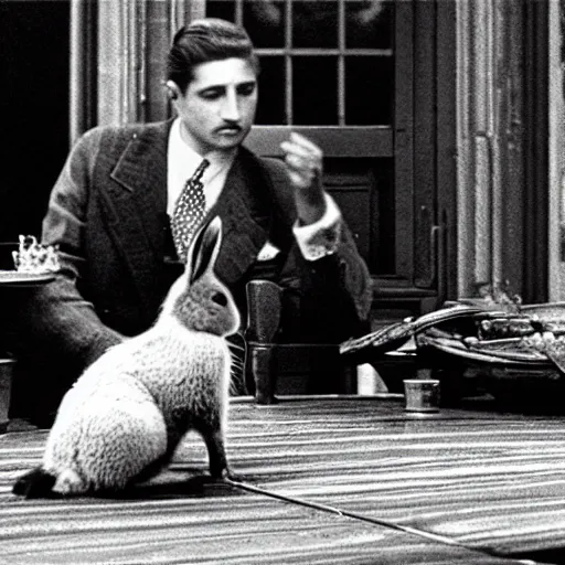 Image similar to a rabbit in the movie godfather