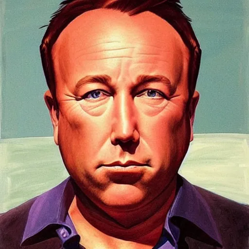 Image similar to alex jones by salvador dali,