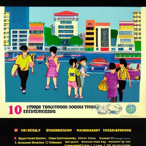 Image similar to 1 9 9 0 s singaporean public education poster for neighbourhoods