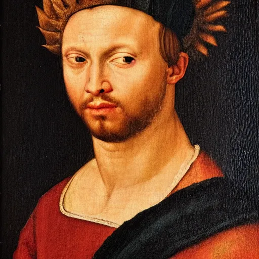 Prompt: a renaissance style portrait painting of Yung beef