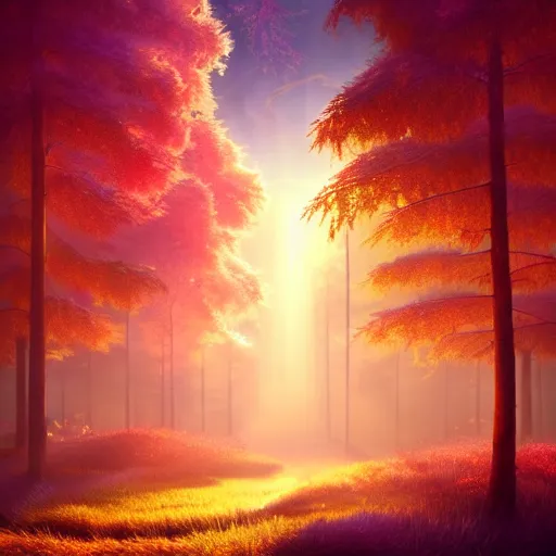 Image similar to beautiful digital fantasy illustration of a hyperrealistic demonic pokemon, nightmare pokemon, the trees of a flowery woodlands glistens as the morning sun touches its leaves with her gentle rays, and colors walk through the forest by alena aenami and arthur adams, octane render, detail texture, unreal engine, 8 k