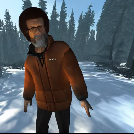 Image similar to bob ross in half life 2