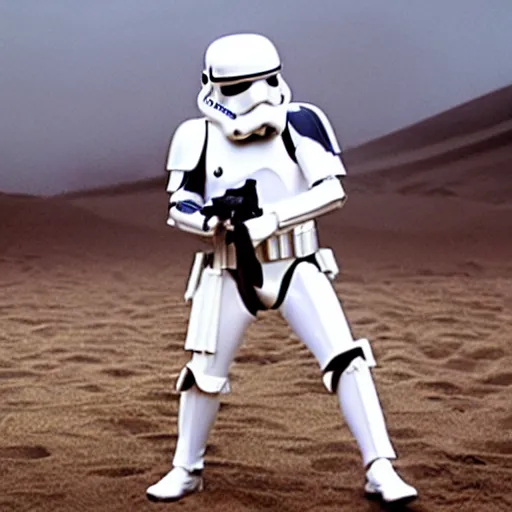 Prompt: bill murray as a stormtrooper in starwars