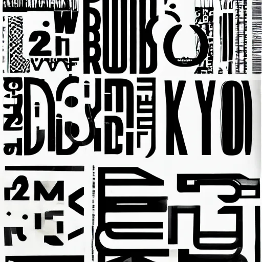 Image similar to black on white graphic design in style of david rudnick, eric hu, y 2 k,