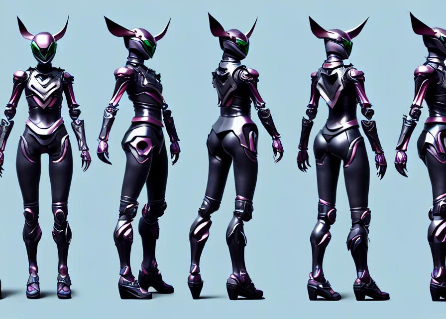 Image similar to female kamen rider character concept art sprite sheet of abstract rhino concept, big belt, single horn, human structure, concept art, hero action pose, human anatomy, intricate detail, hyperrealistic art and illustration by irakli nadar and alexandre ferra, unreal 5 engine highlly render, global illumination