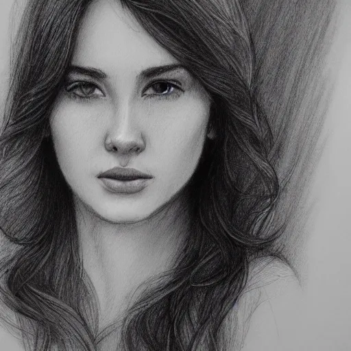 beautiful young woman face with artist sketch detailed | Stable Diffusion