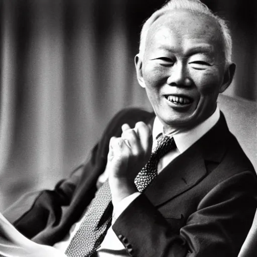 Image similar to lee kuan yew by alexander rodchenko